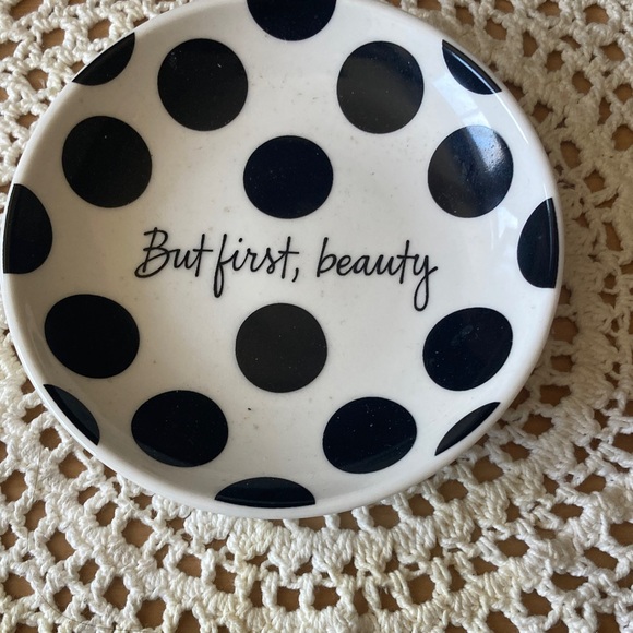Sephora Other - Sephora Black and White Polka Dot Dish